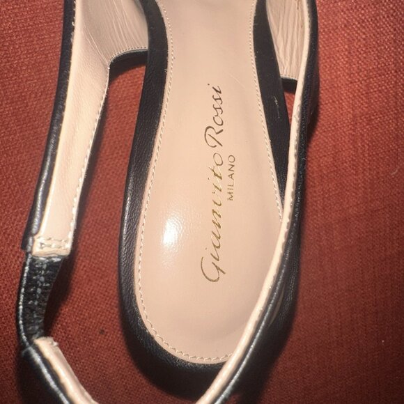 Gianvito Rossi Safira pumps Slingback 85 mm In Black Leather - Picture 6 of 9